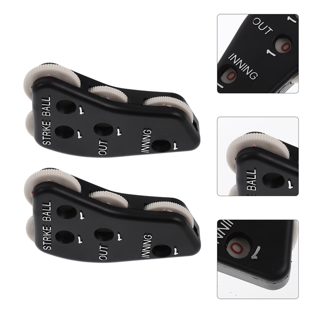 2 Pcs Outdoor Gear Baseball Umpire Reusable Clicker Sports